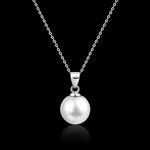 Long Alloy Chain Single Pearl Necklace